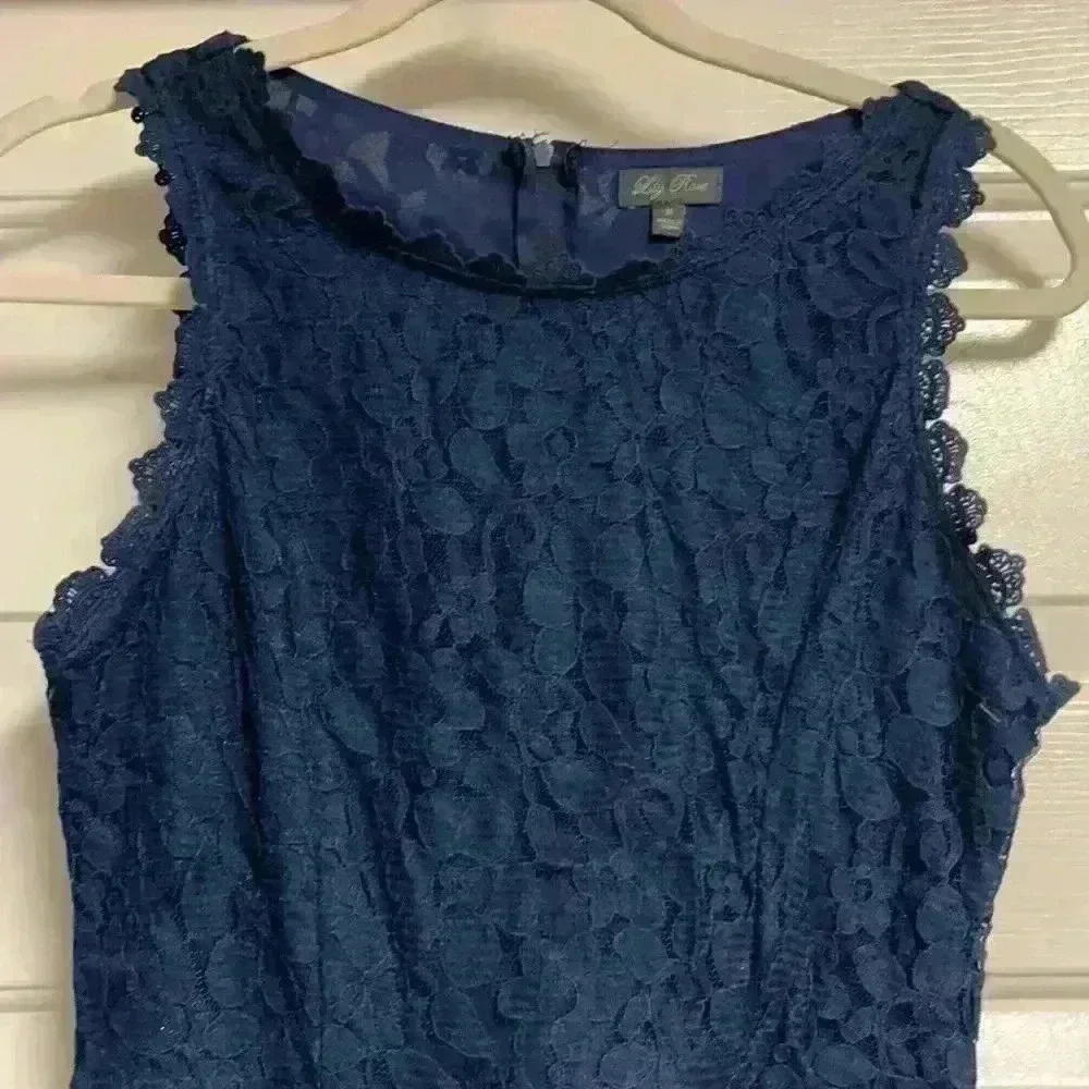Lily Rose Navy Girls Dress - Size M